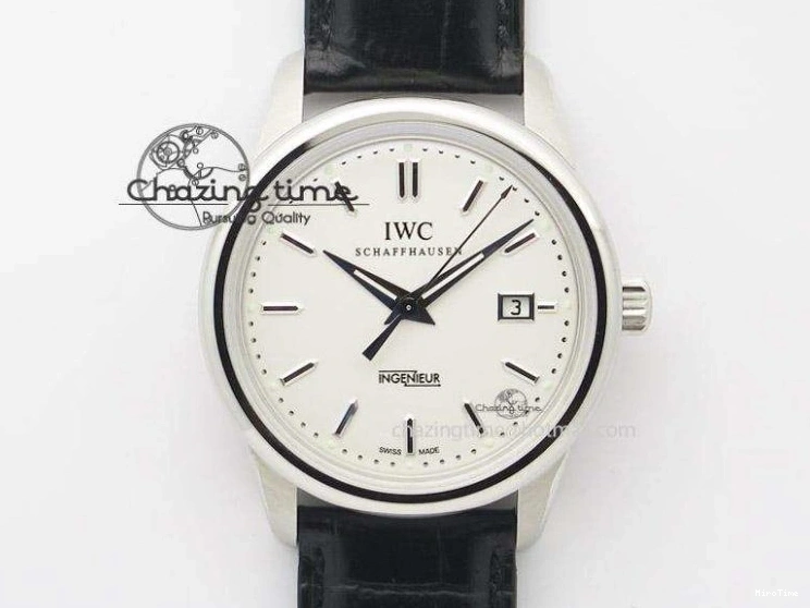 MIROTIME 0506 Vibrant Mark XVIII IW327001 SS M+F 1:1 Best Edition Black Dial on Black Leather Strap A 7055